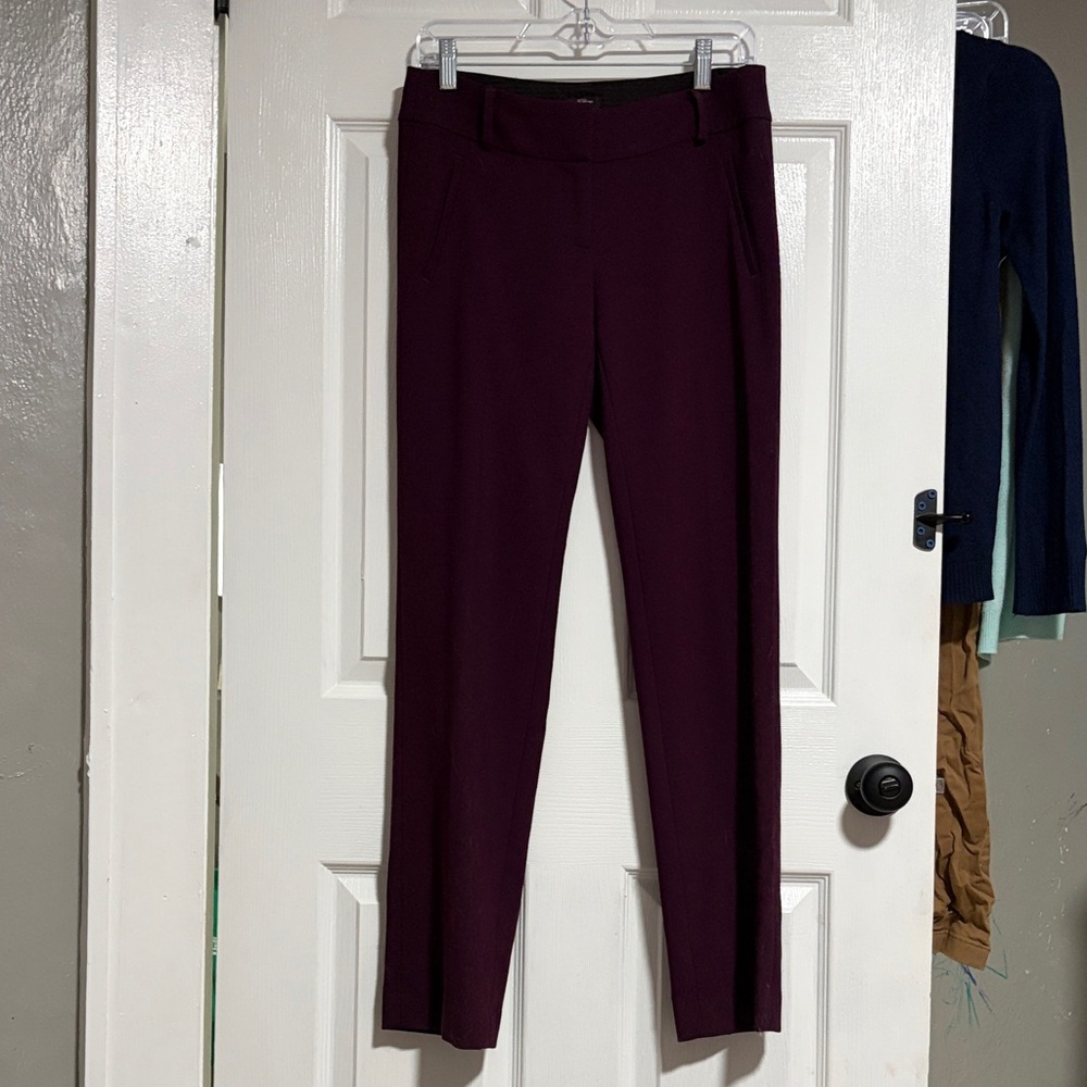 LOFT Rich Plum Straight Leg Pants